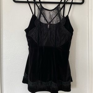 Free People Black Ellie Peplum Top (M)